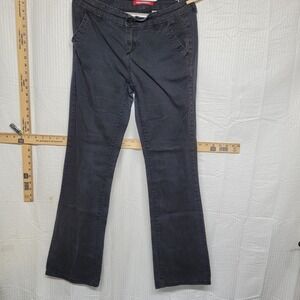 Unionbay Black‎ Flare Leg Trousers Womens Size 9 Mid Rise Y2K Style Pants